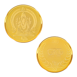 22KT Ganesha Gold Coin