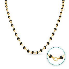 Traditional Karungali 8mm | 54 Beads Gold Chain
