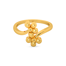 Whimsical Mini Floral Gold Ring