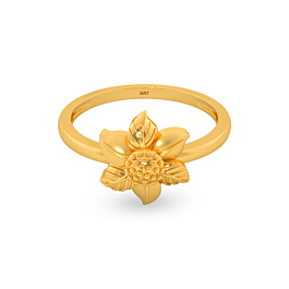 Exuberant Floral Gold Ring