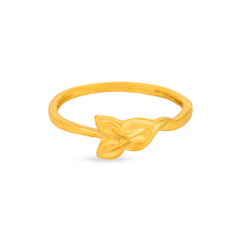 Dainty Leaf Gold Rings | 38A429563