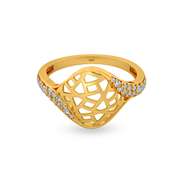 Alluring Geometrical Gold Ring
