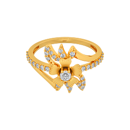 Delicate Floral Gold Ring
