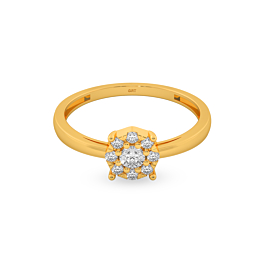 Dynamic Floral Gold Ring