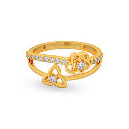 Shimmering Blooms Gold Ring