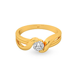 Attractive Single Stone Gold Rings