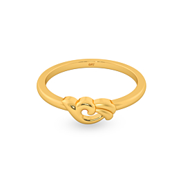 Elegant Swirl Pattern Gold Ring