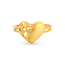 Lovely Heart Gold Ring