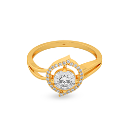 Vibrant Circular Stone Gold Ring