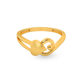 Sophisticated Heart O French Gold Ring