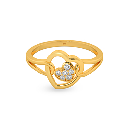 Love's Promise Lock Heart Gold Ring - Valentine collection