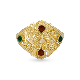 Traditional Floral Gold Rings