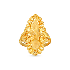 Prolific Trendy Floral Gold Rings