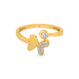 Pretty Butterfly Gold Rings