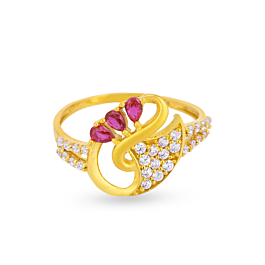 Enchanting Colour Stone Gold Rings