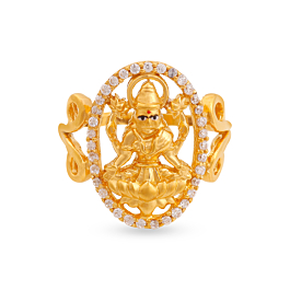 Goddess Lakshmi Gold Ring