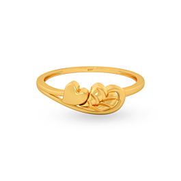 Enticing Heart Gold Ring