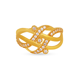 Lustrous Twirl Gold Ring