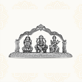 Sacred Goddess Lakshmi | Lord Ganesha | Goddess Saraswati Silver Idols