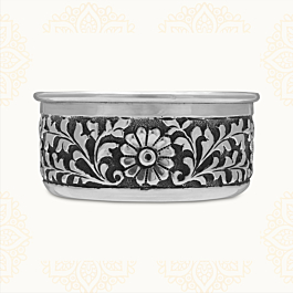 Antique Floral Silver Bowl