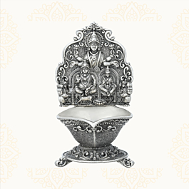 Antique Kubera Lakshmi Silver Lamp