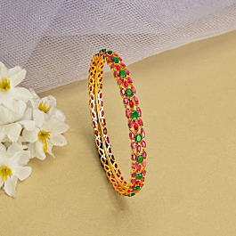 Gorgeous Floral Gold Bangle