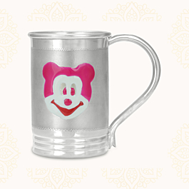 Fancy Silver Mickey Mouse Handle Mug