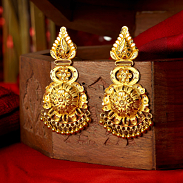 Sublime Floral Gold Earrings