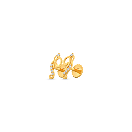 Endearment Designer Stud Gold Earrings