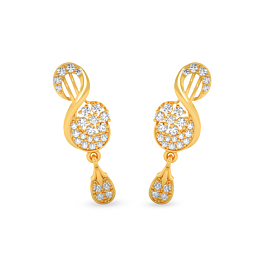 Beauty Floral Style Gold Earrings