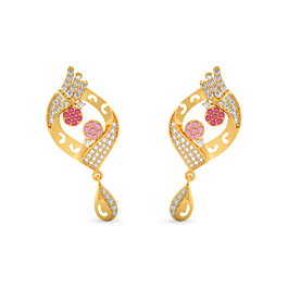 Delicate Drop Design Gold Earrings