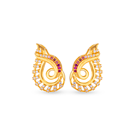Gleaming Beauty Designer Gold Earrings