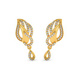 Enchanting Paisley Gold Earrings