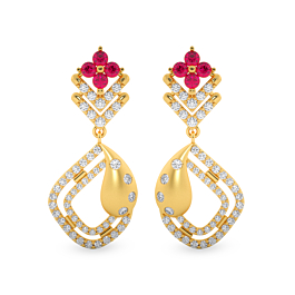 Sparkling Geometric Gold Earrings