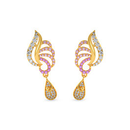 Ethereal Curvy Gold Earrings