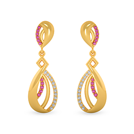Enthralling Everlasting Swirl Gold Earrings