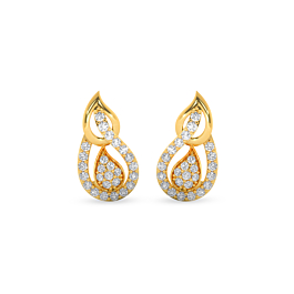 Gorgeous Interlooped Paisley Gold Earrings