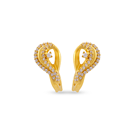 Dainty Sleek Twisted Gold Earrings