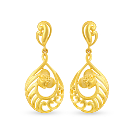 Charming Sways and Swirls Gold Earrings