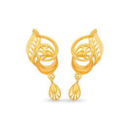 Dainty Twisted Shell Gold Earrings