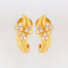 Exuberant Triple Heart Gold Earrings