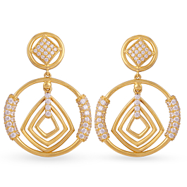 Artistic Geometric Gold Earring