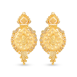 Alluring Pretty Petal Gold Earrings