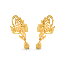 Astonishing Leaf Gold Earrings