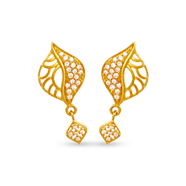Modish Arch Gold Earrings