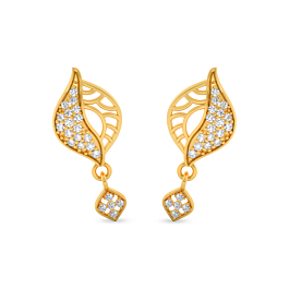 Modish Arch Gold Earrings