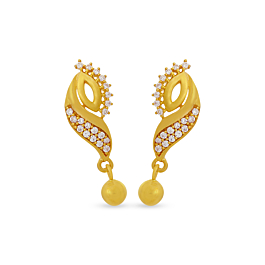 Enrich Hanging Balls Gold Earrings