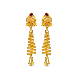 Fancy Swirl Gold Earrings