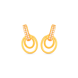 Stylish Fashionable Glint Gold Earrings