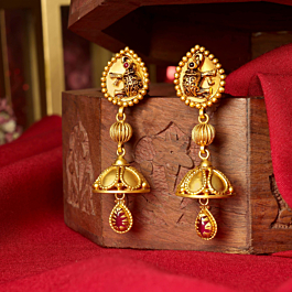 Majestic Elephant Gold Earrings